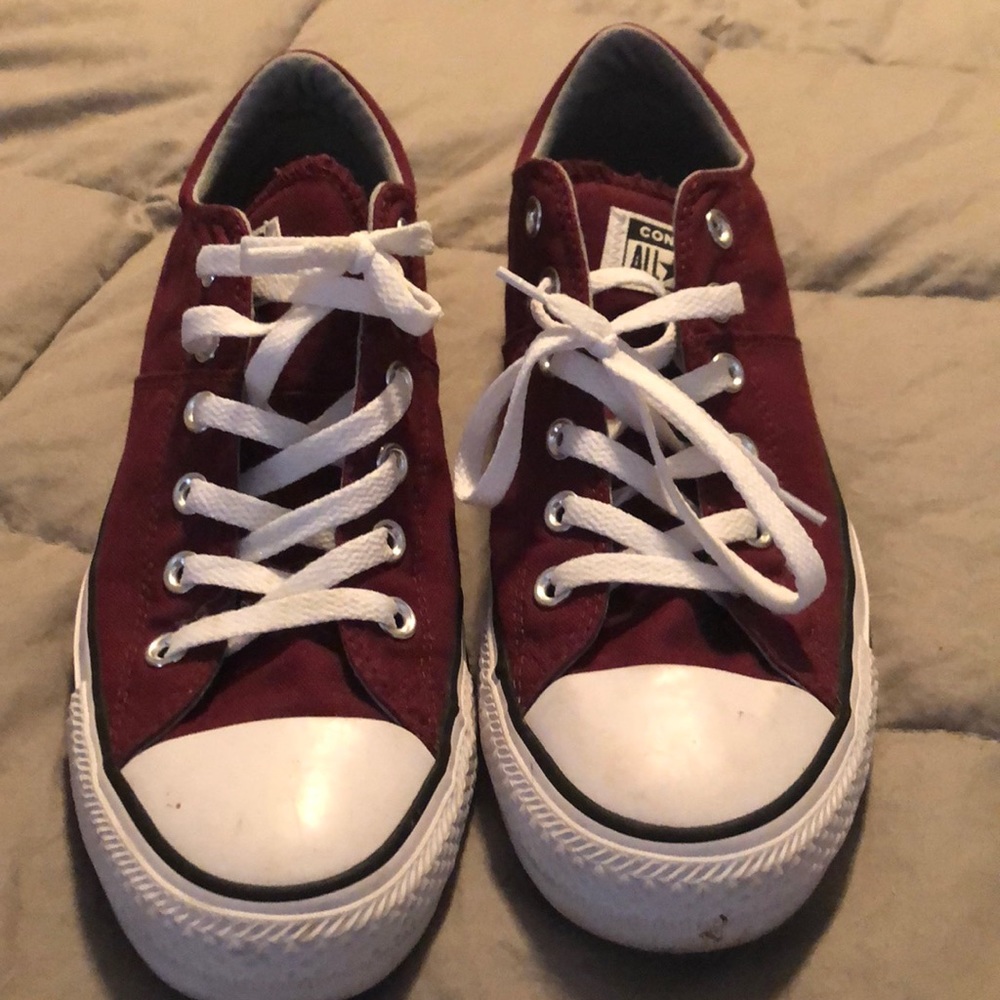 Converse Maroon Chuck Taylor Low Tops